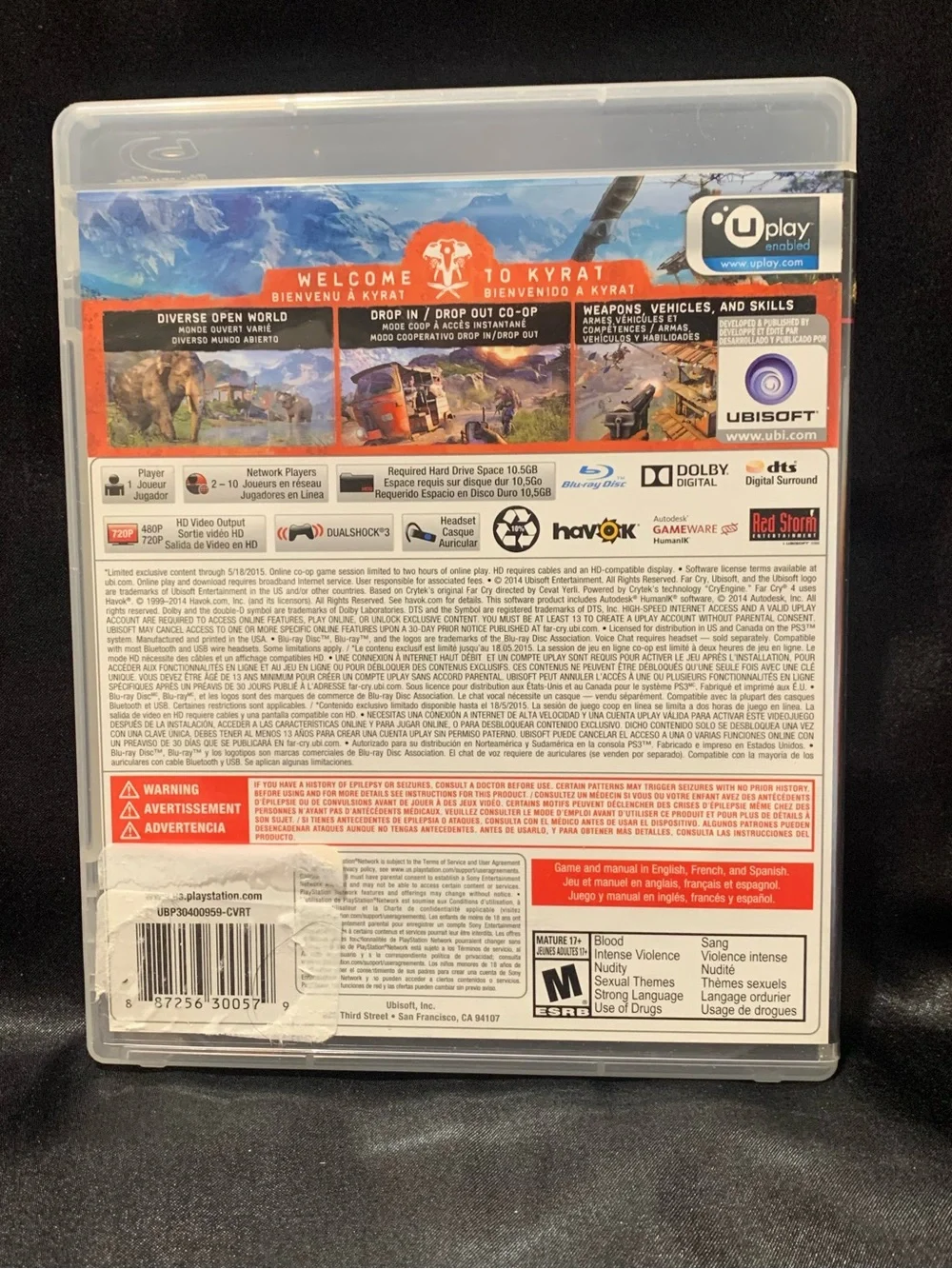 FARCRY 4 PS3 Video Game Exclusive Feature Rated M EUC